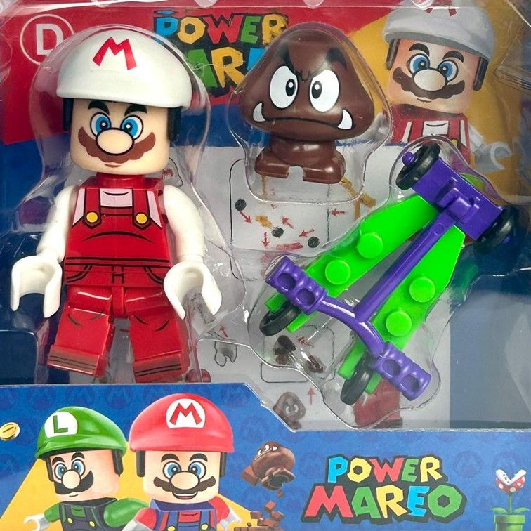 2D Конструктор minifigures Super Mario, фигурка Супер Марио 8 см ...