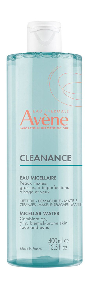 Мицеллярная вода для жирной кожи лица, склонной к акне Cleanance Eau Micellaire, 400 мл  #1