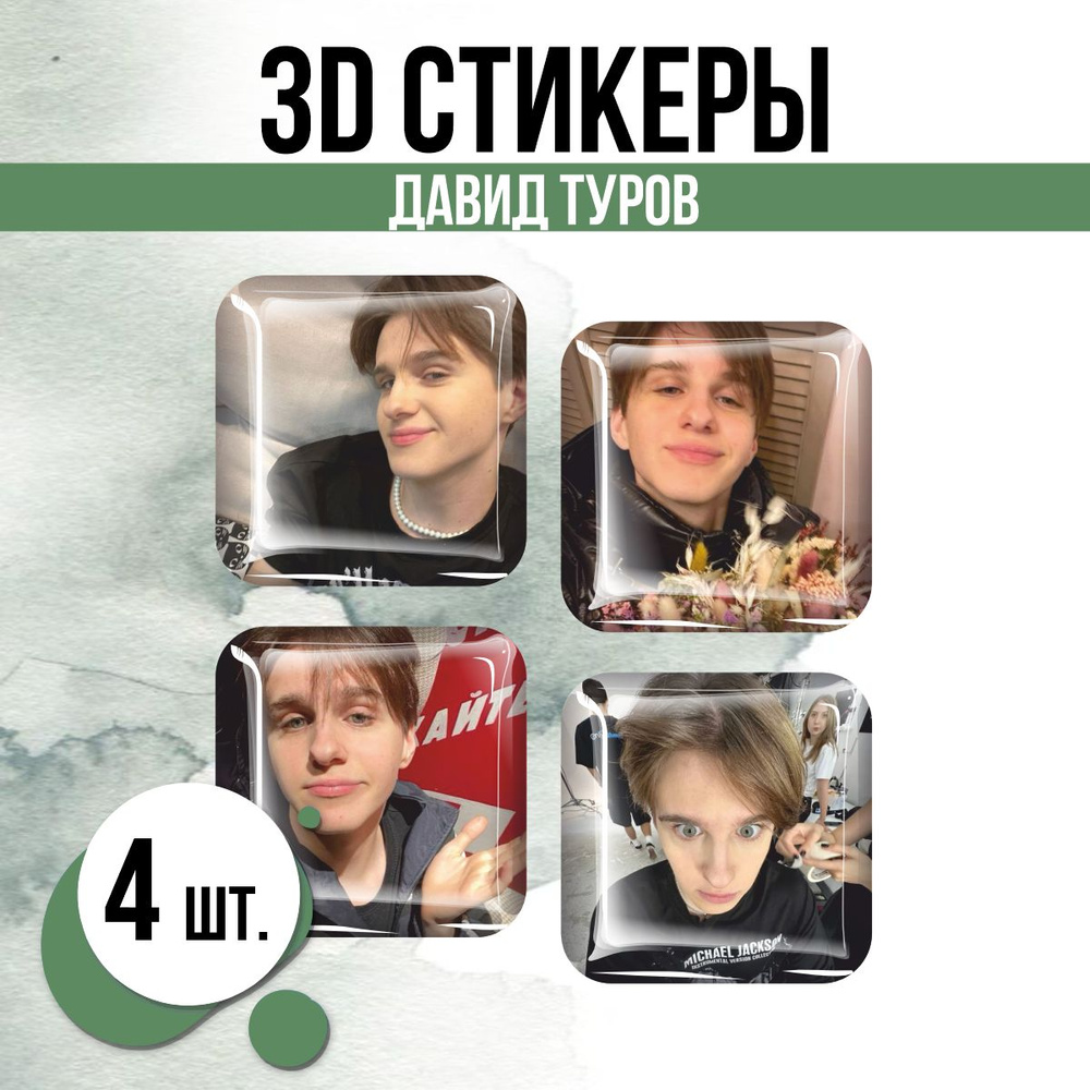 Наклейки на телефон 3D стикеры Давид Туров Блогер #1