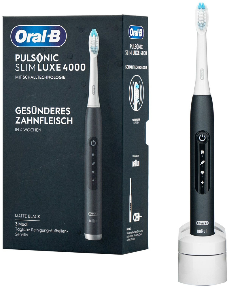 Электрическая зубная щетка Oral-B Pulsonic Slim Luxe 4000 черный #1