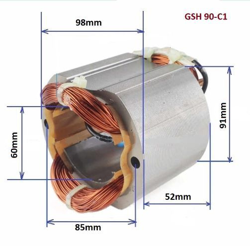 Статор GSH90-C1 PRO/69 молотка отбойного P.I.T. GSH90-C1 МАСТЕР #1