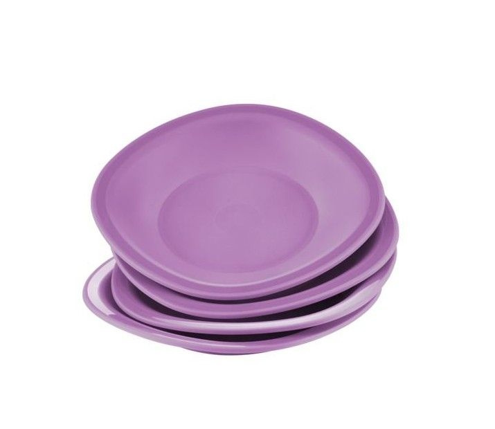 Tupperware Тарелка десертная, 4 шт, Пищевой пластик, диаметр 14.8 см  #1