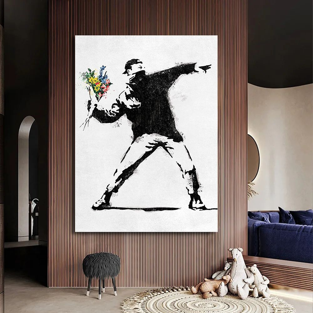 Картина граффити, Banksy, Бенкси, 30х40 см. #1