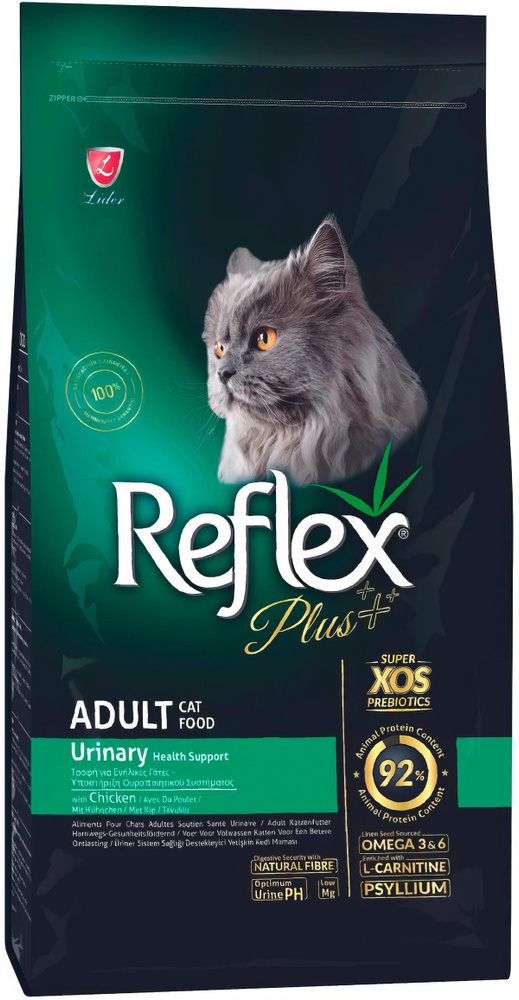 Корм Reflex Plus Urinary Chicken для кошек, для здоровья мочевыводящих путей, курица, 1.5 кг  #1