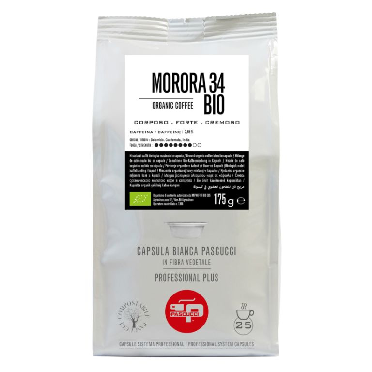 Кофе в капсулах Pascucci Morrora 34 BIO Professional Plus 25шт, Италия #1