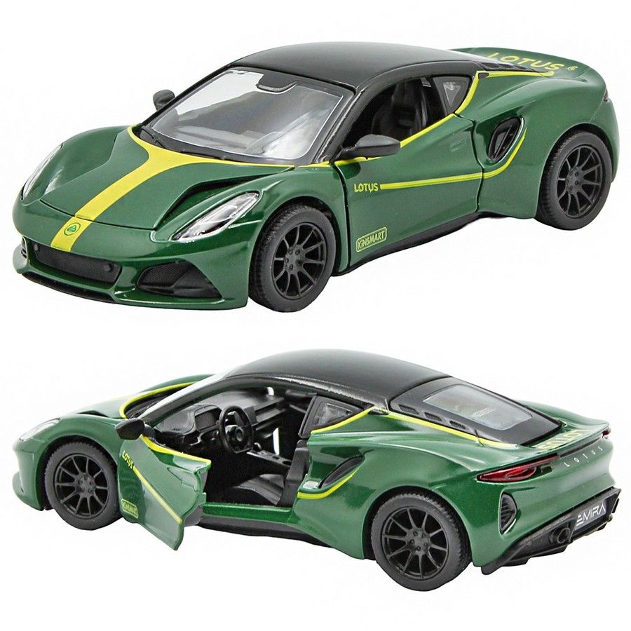 Машинка металлическая Kinsmart 1:34 Lotus Emira Heritage Edition (Лотус Эмира) 5456DKT инерционная, двери #1