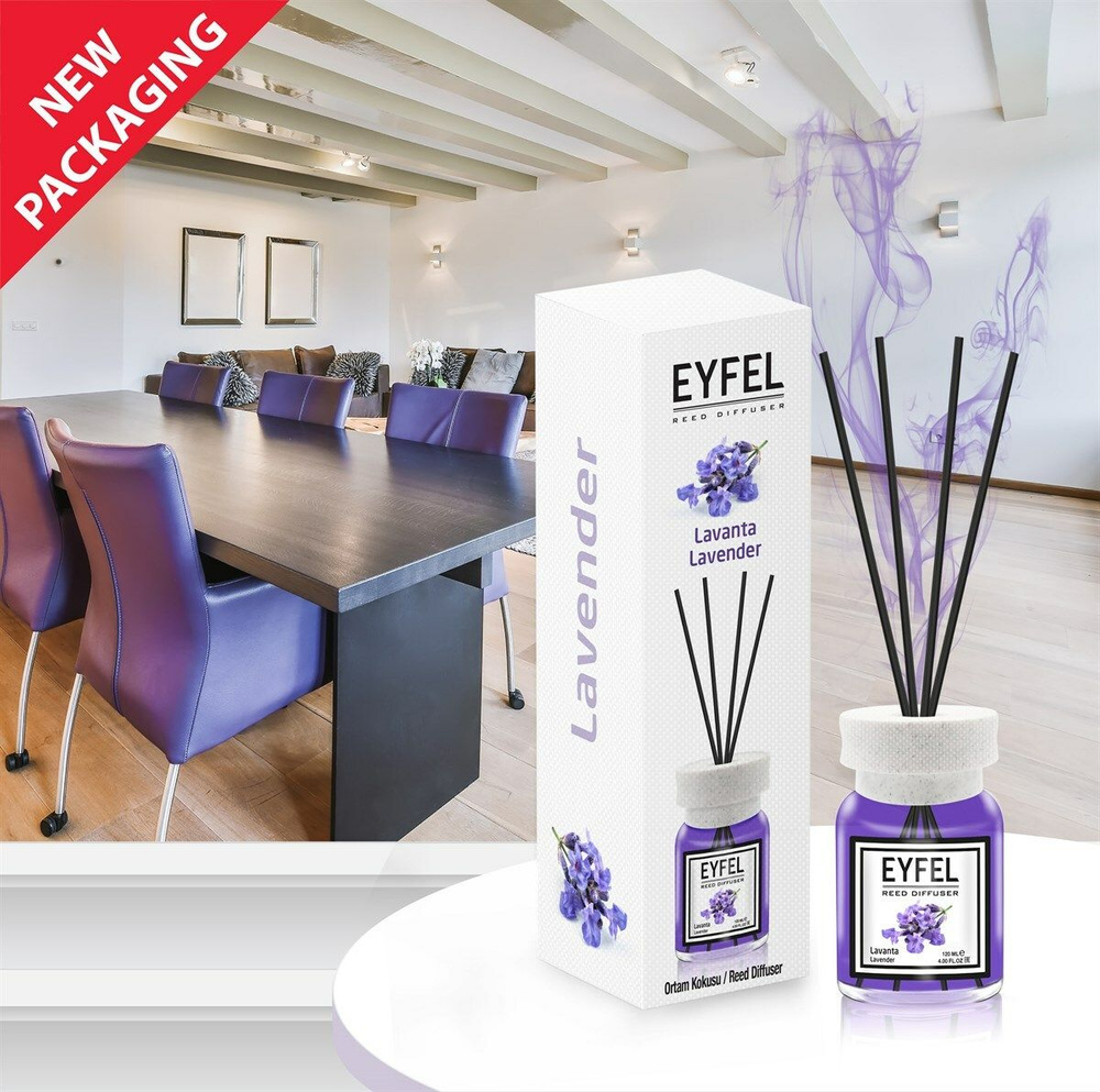 EYFEL PERFUME Диффузор Лаванда, 120 мл, ароматический диффузор для дома с палочками  #1