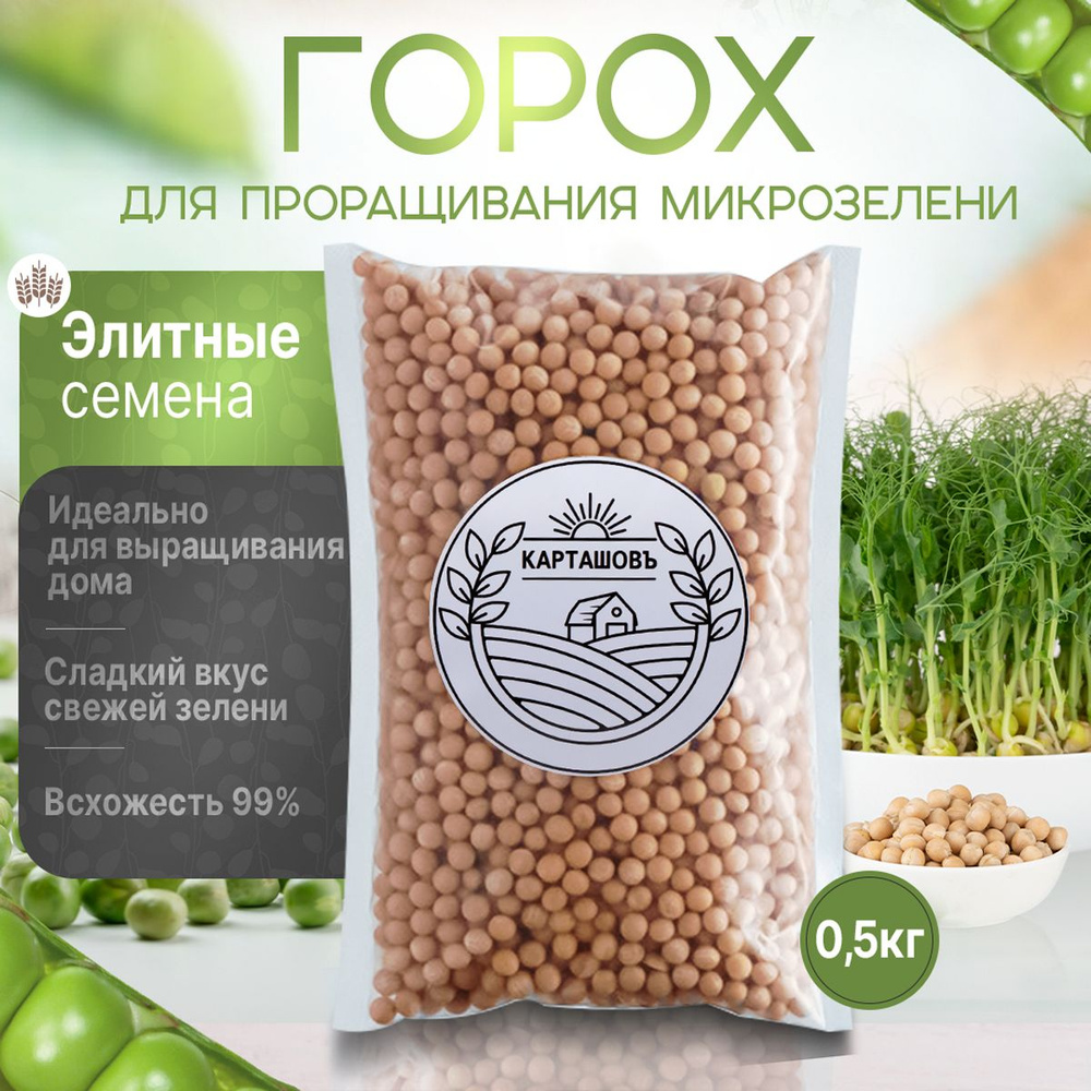 Горох для проращивания микрозелени - элитные семена купить на OZON по ...