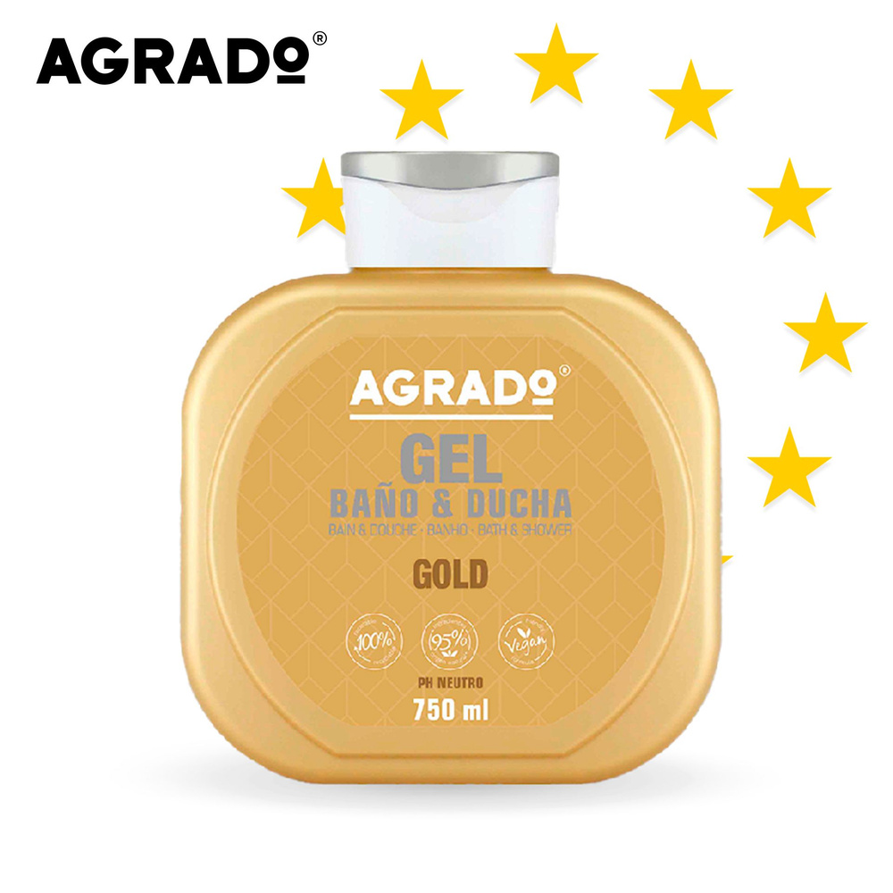 Гель для душа "AGRADO" Gold увлажняющий, 750 мл. #1