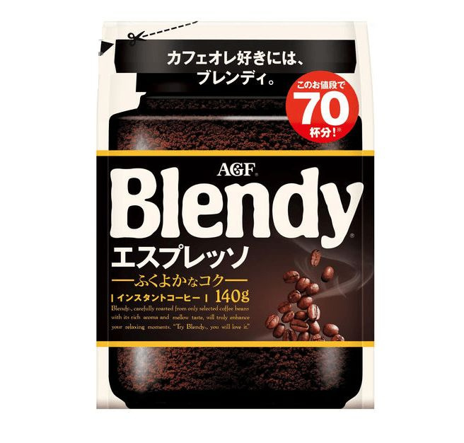 Эспрессо кофе крепкий AGF Blendy растворимый, пакет 140 гр #1