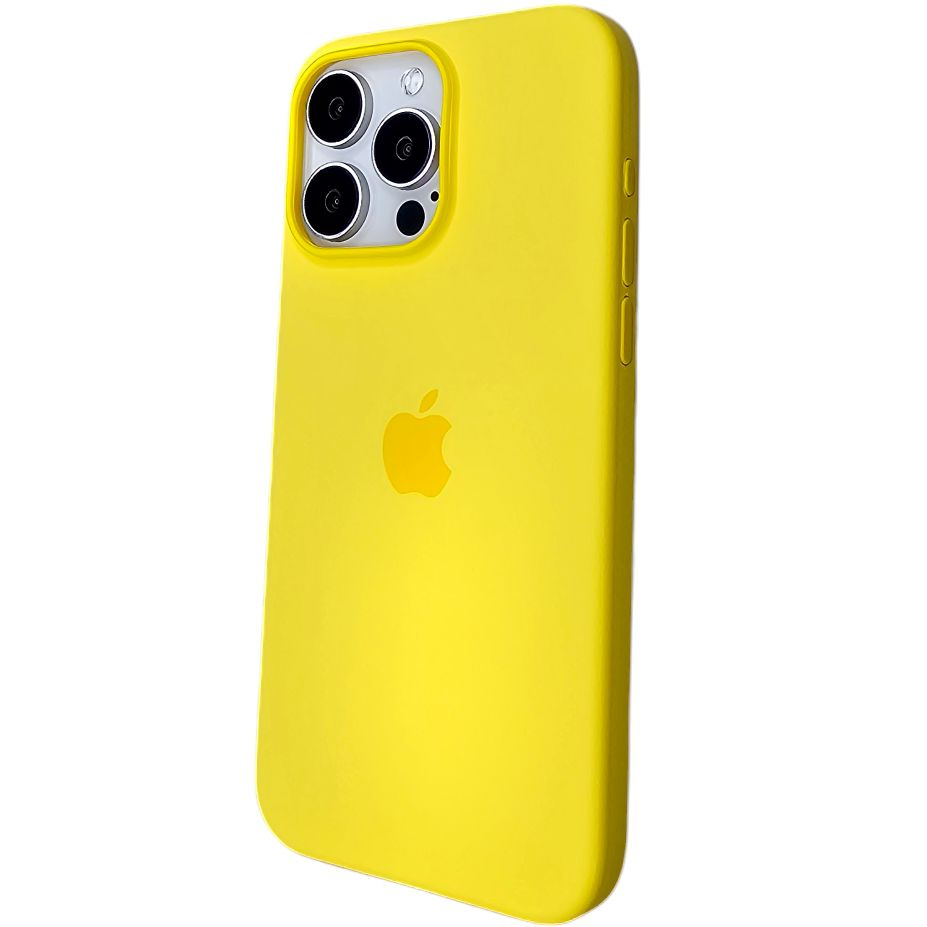 Silicone Case для Iphone 15 PRO, Оригинальный Силиконовый Чехол с MagSafe, с анимацией (NFС), цвет Лучезарный #1