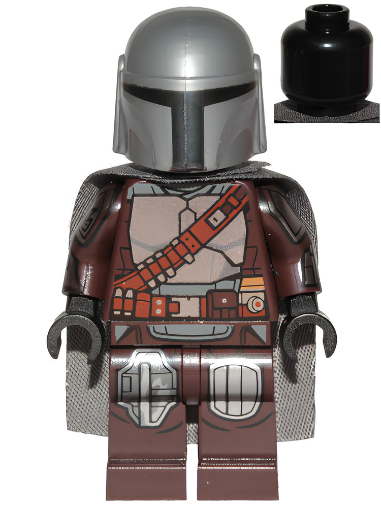 Lego Star Wars The Mandalorian Din Djarin Mando Silver Beskar Armor Cape sw1135 U