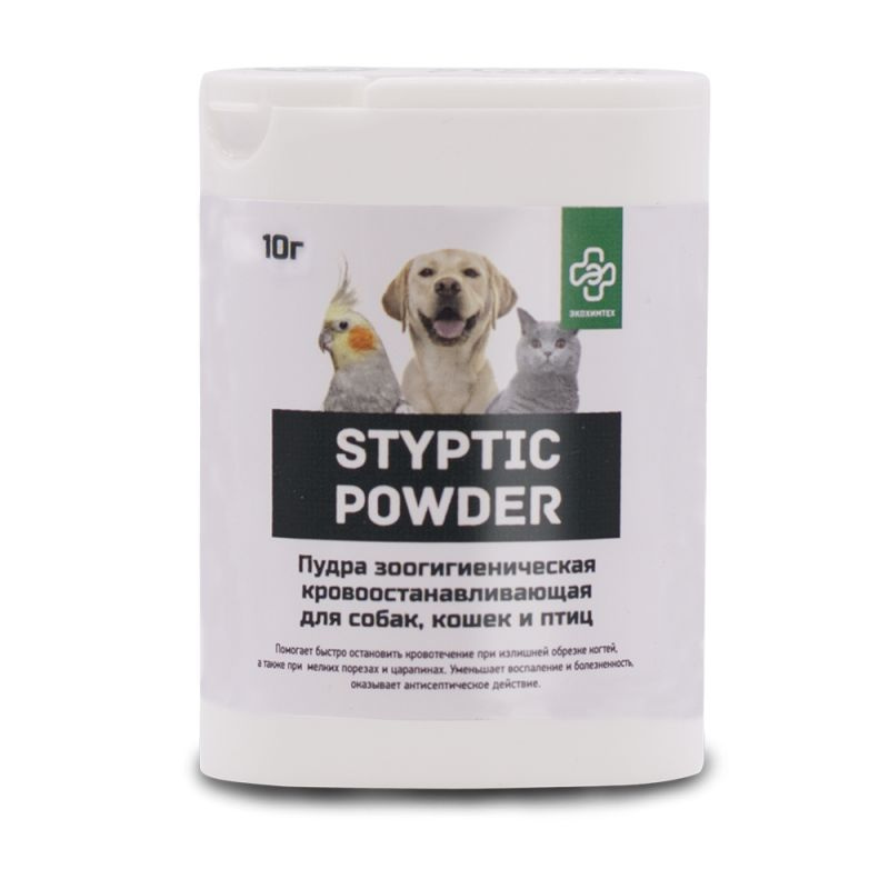 Пудра кровоостанавливающая STYPTIC POWDER для собак, кошек и птиц, 10 г  #1