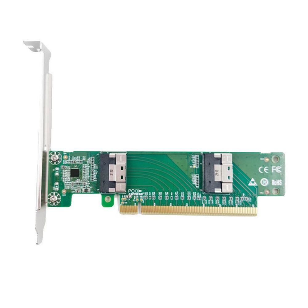 Карта адаптера PCI Express x16 к 2-портовому SlimSAS SFF-8654 8I #1