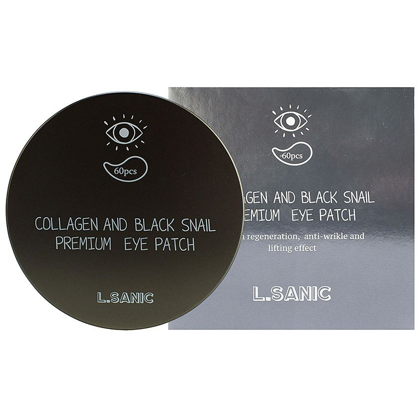 L.SANIC Патчи для области вокруг глаз Collagen And Black Snail Premium Eye Patch (60 шт)  #1