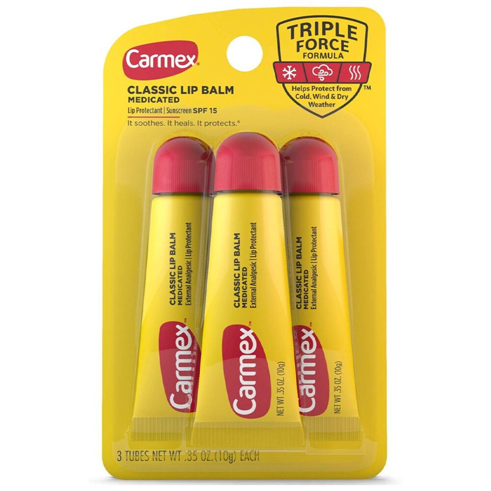 Carmex Набор бальзамов для губ, классический, в тубе SPF 15, 10 г., 3 шт.  #1