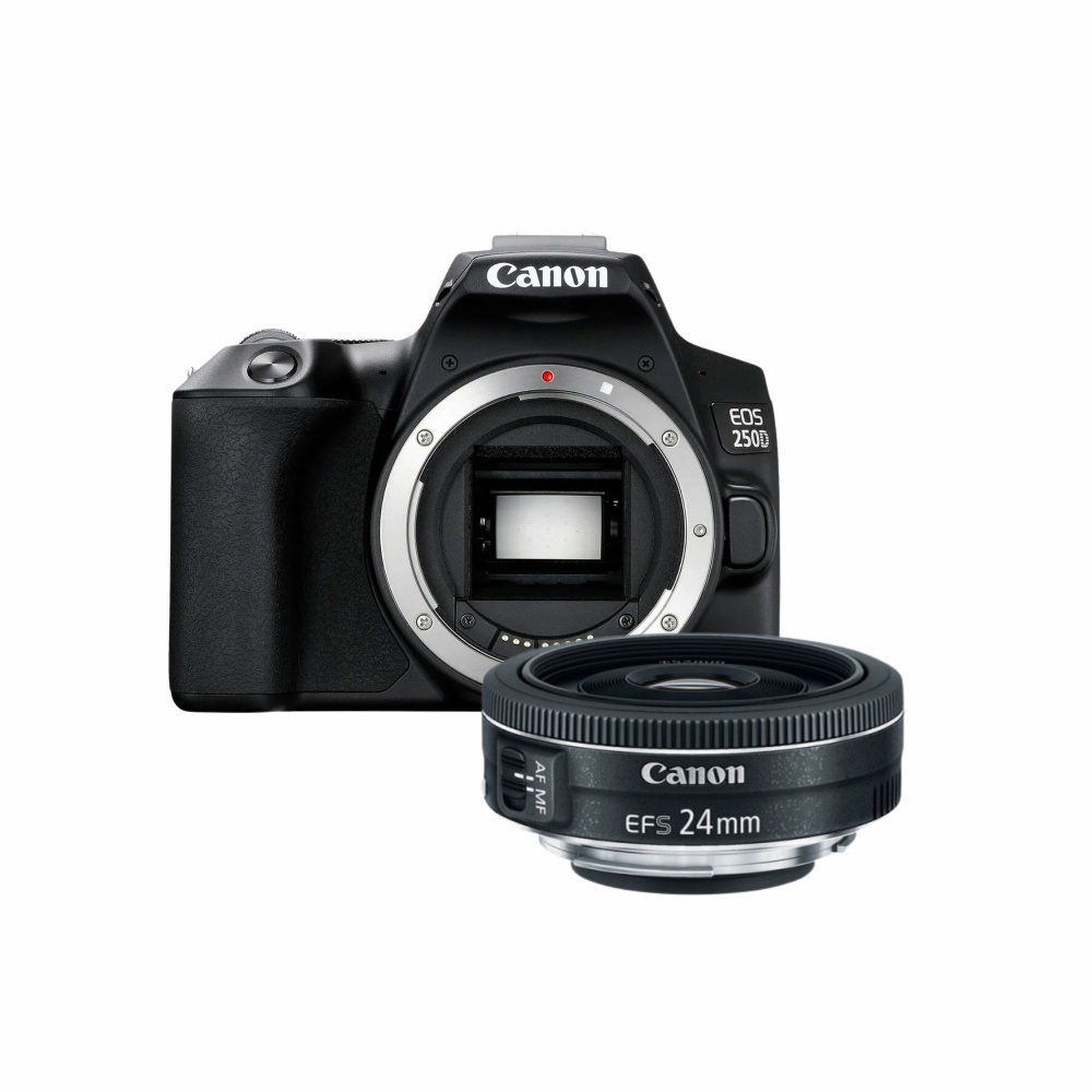 Компактный фотоаппарат Canon Eos 250D kit EF-S 24mm f/2.8 STM, черный ...