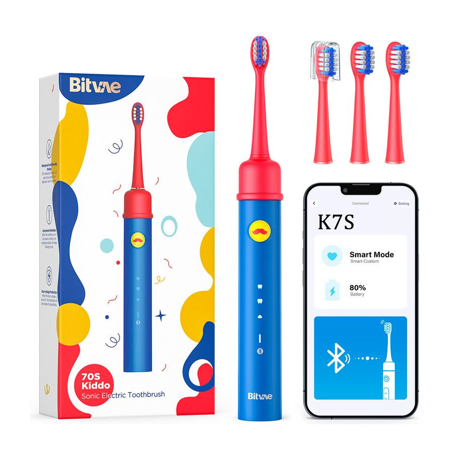 Электрическая зубная щетка для детей Bitvae Smart K7S Kids Electric Toothbrush с поддержкой прилоложения #1