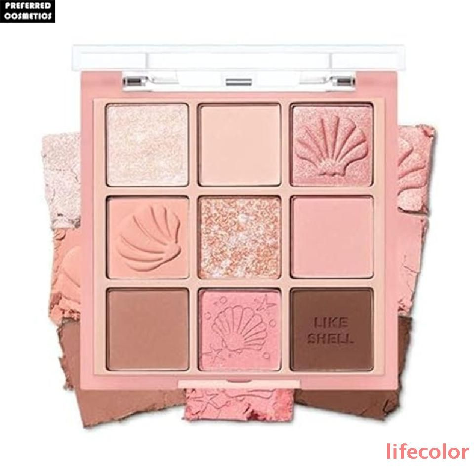 Holika Holika Палетка теней для век, 9 оттенков My Fave Mood Eye Palette - 08 SHELL ON THE BEACH  #1