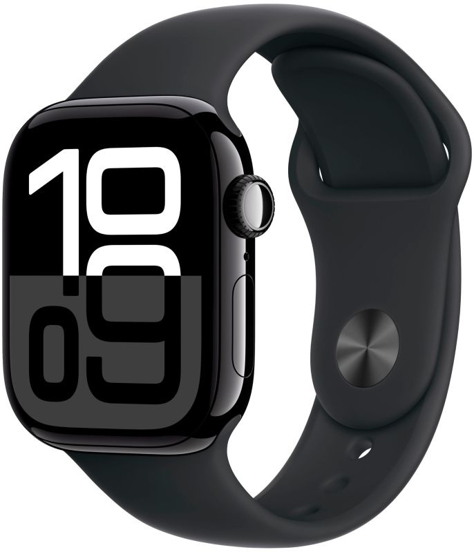 Apple Watch Series 10 42 Jet Black Aluminium Case GPS Black Sport Band S M MWWE3 OZON 1708269490