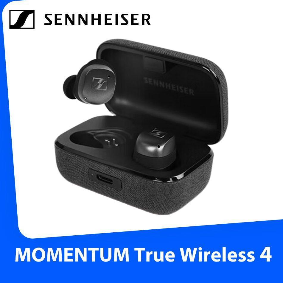 Sennheiser Наушники беспроводные с микрофоном Sennheiser Momentum True Wireless 4, USB Type-C, черно-серый #1