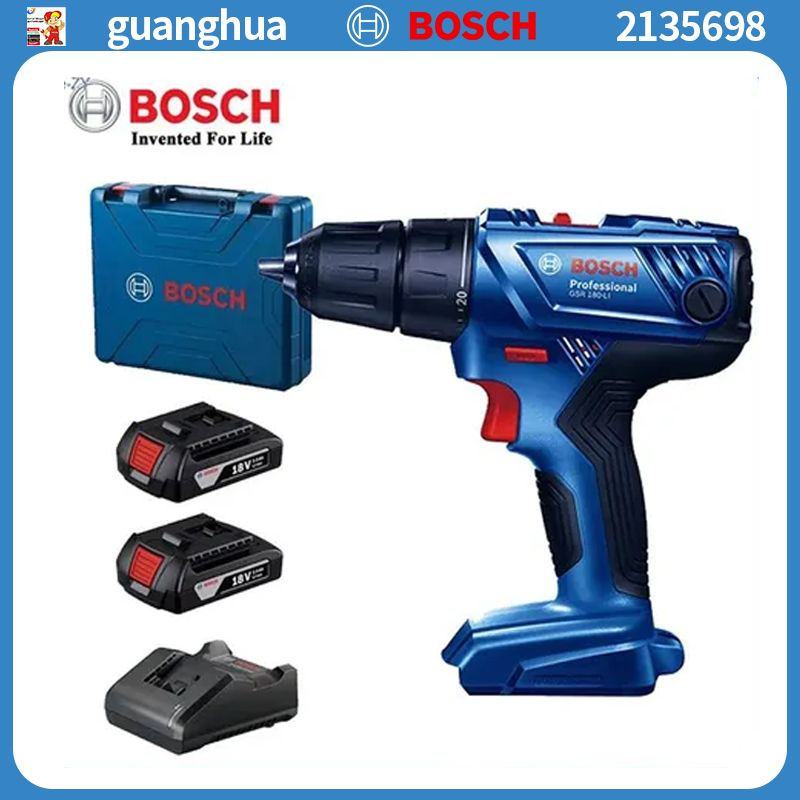 Bosch GSR/GSB 180-LI Аккумуляторная дрель-шуруповерт, питание от 18 В, 54 Нм, 2 аккумулятор.  #1