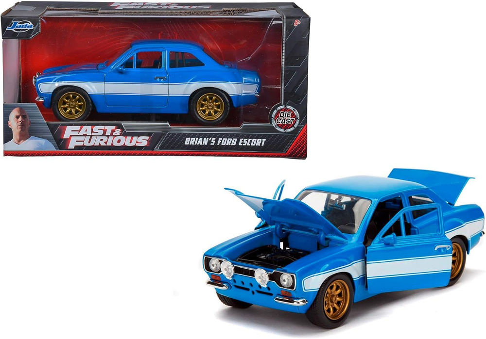 Машина Jada Toys 99572 1:24 Fast & Furious - Brian's Ford Escort RS2000 Mk1 #1