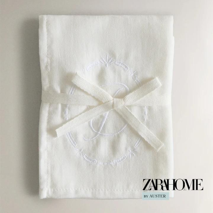 Набор детских муслиновых салфеток ZARA HOME PACK OF CHILDRENS MUSLIN CLOTHS WITH EMBROIDERED LETTER, #1