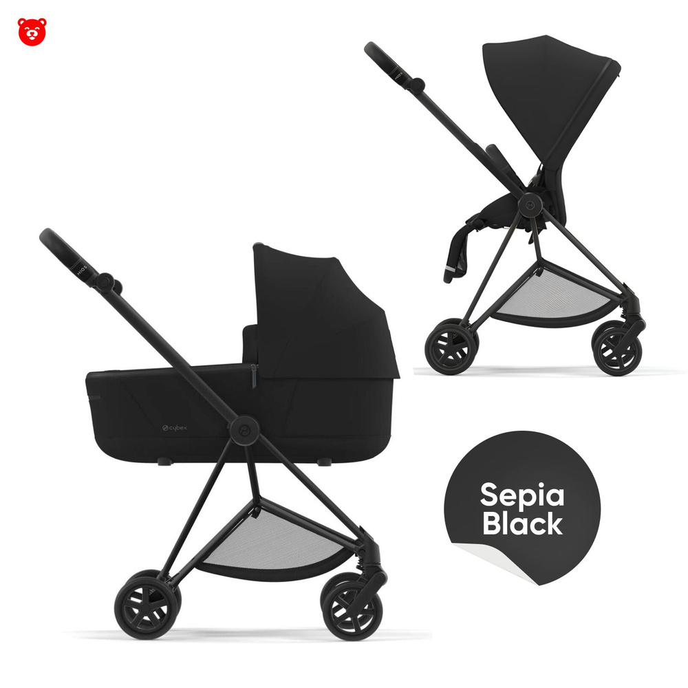 Cybex Mios III Коляска 2 в 1, шасси Matt Black, черная ручка, текстиль Sepia Black  #1