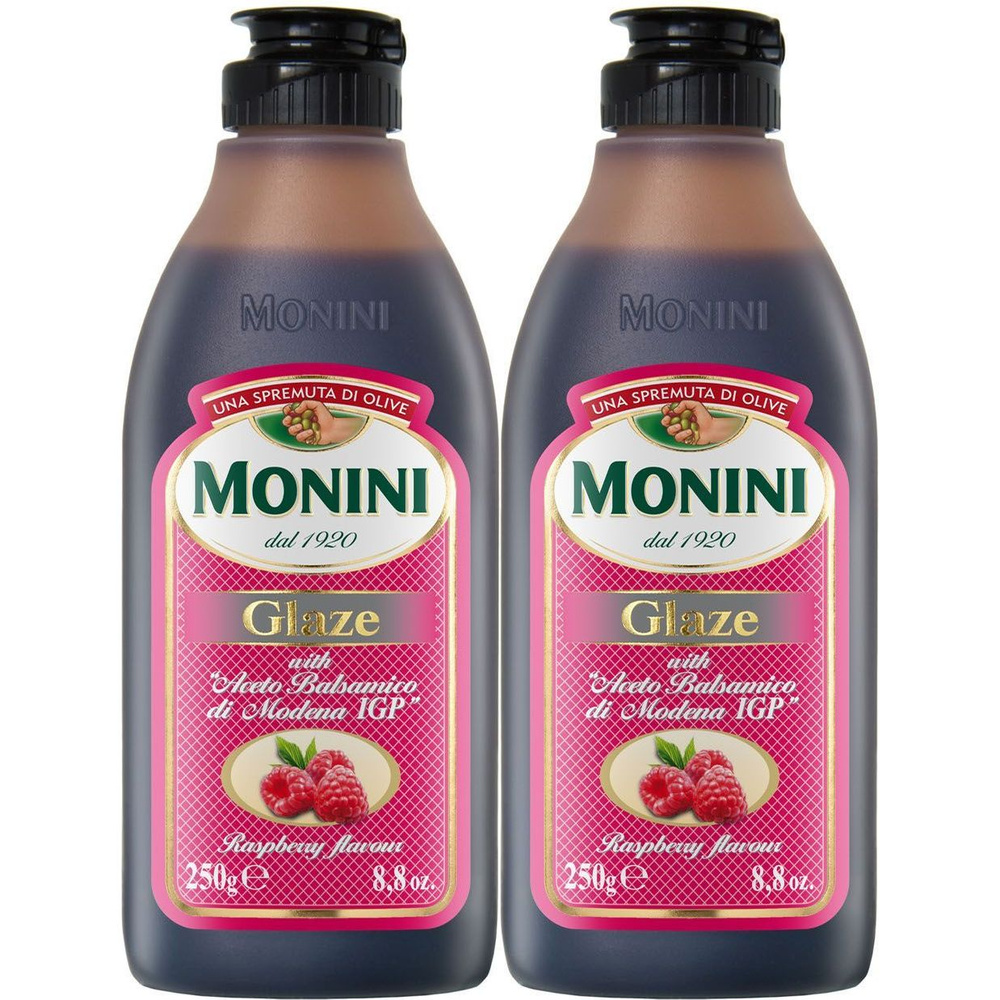 Соус Monini Glaze бальзамический со вкусом малины 250 г, набор: 2 штуки  #1