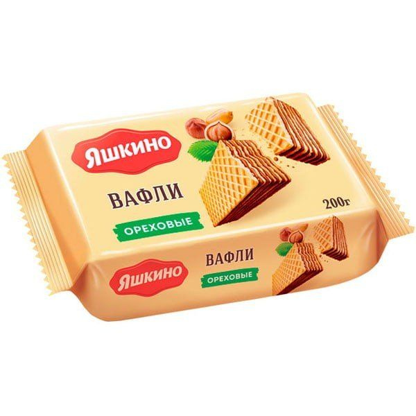 Яшкино Вафли, Ореховые, 200 гр. #1