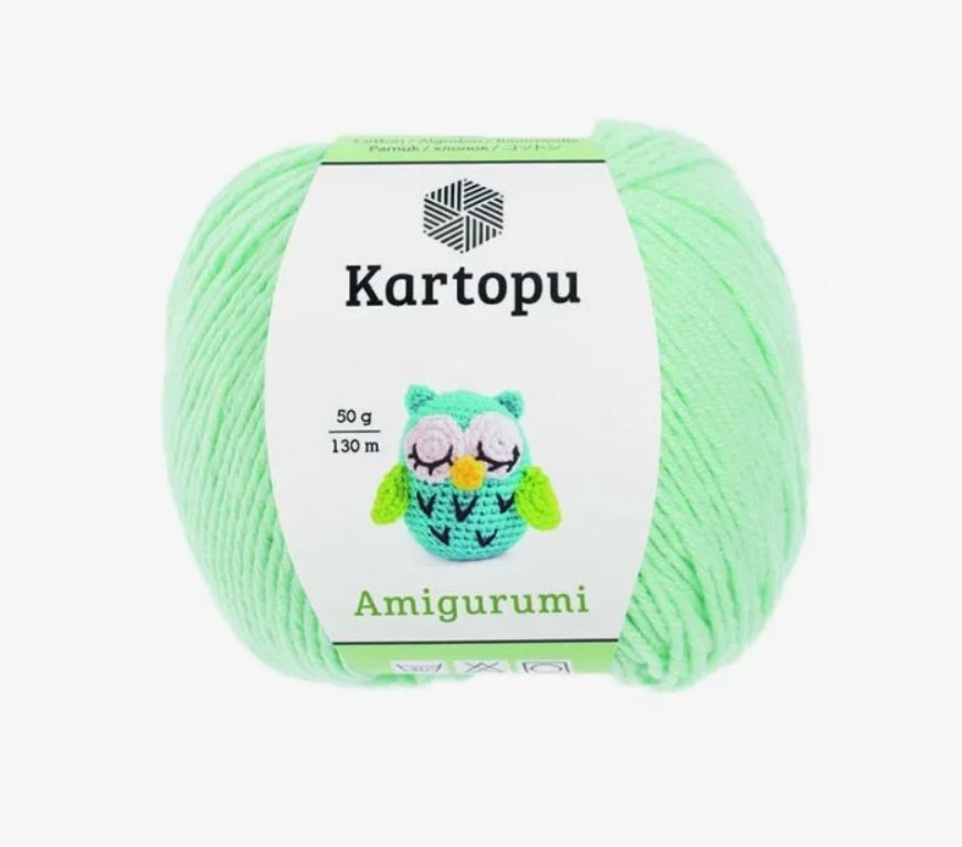 ПРЯЖА KARTOPU AMIGURUMI (К507-мятный) 1 моток #1