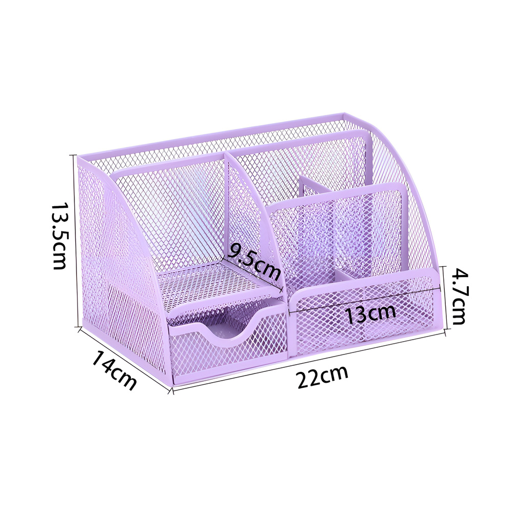 Подставка-органайзер металлическая для канцелярских принадлежностей, 7 секций  #1