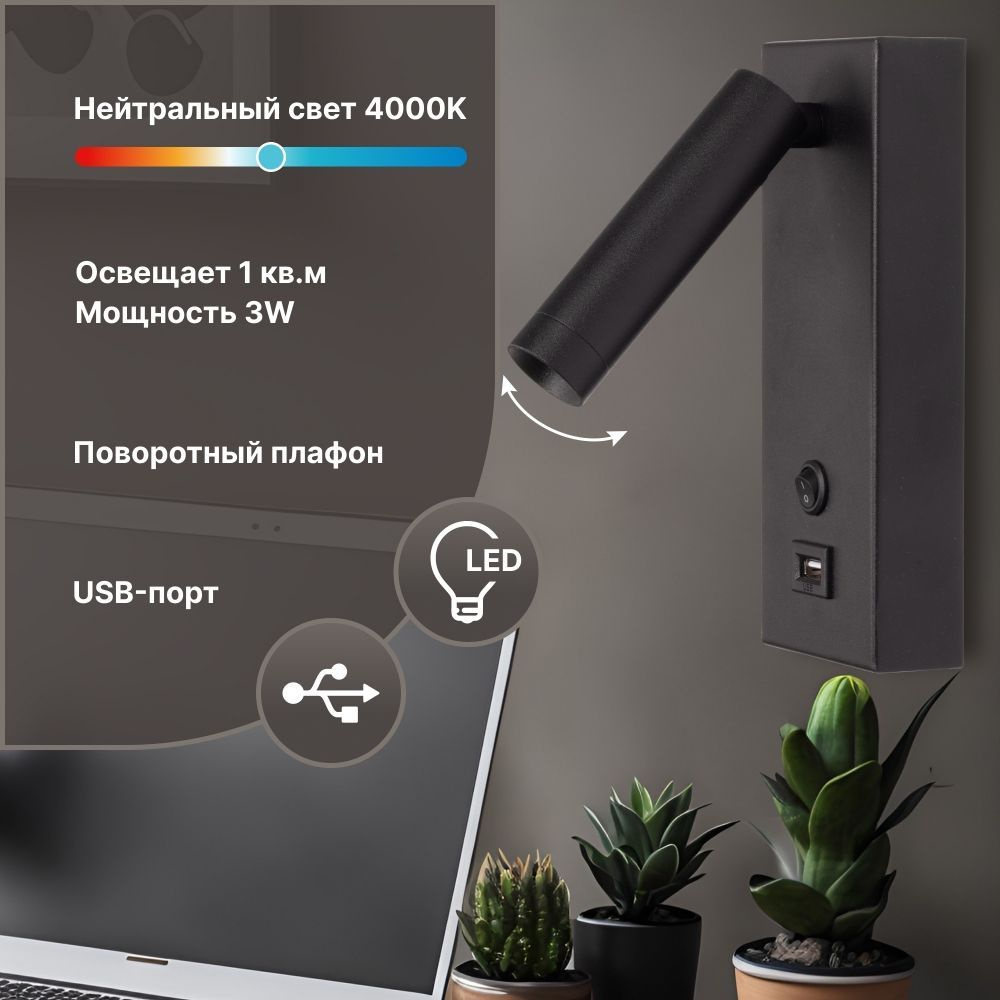 GETOGAZOV FAMILY Настенный светильник, LED, 3 Вт #1