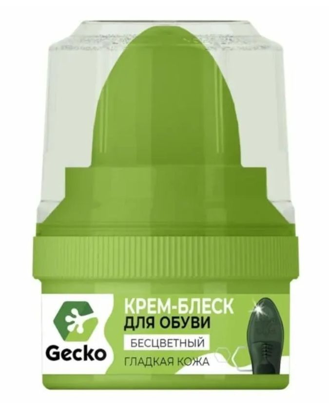 Gecko Крем-блеск для обуви Бесцветный, 60 мл #1