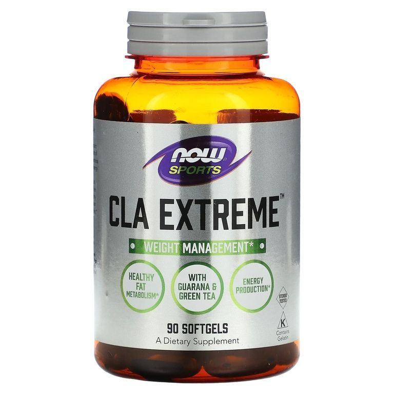 CLA Extreme, добавка для физической активности, 90 капсул, Now CLA Extreme, Поддерживает выработку энергии #1