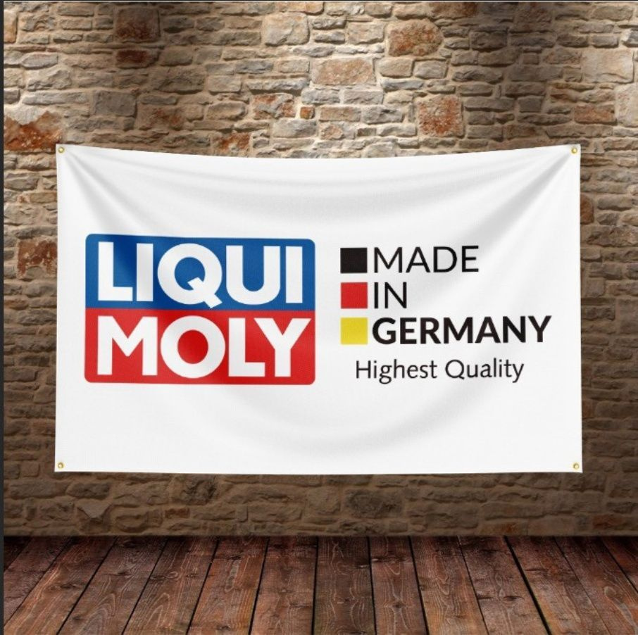 Флаг плакат баннер JDM Liqui Moly Liquimoly Ликви Моли Ликвимоли #1