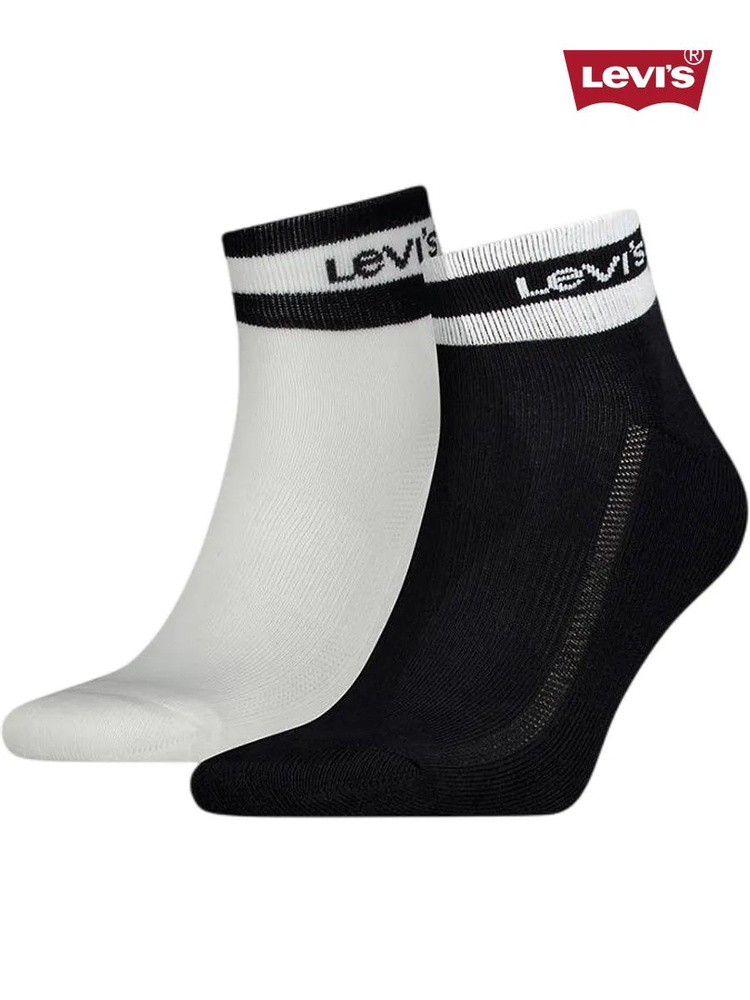 Комплект носков Levi's Mid Cut Sport Stripe Socks 2P, 2 пары #1