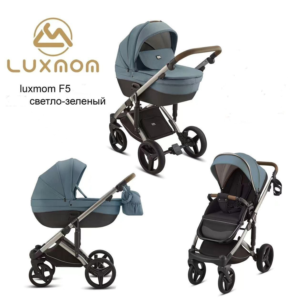 Детская коляска для новорожденных Luxmom F5(2в1) NEW ,с регулируемой ручкой и полной комплектацией, 2024 #1