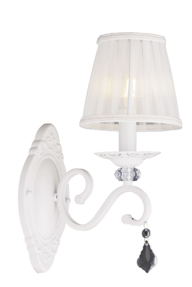 Светильник настенный, бра Классика белая с прозрачной хрустальной ...