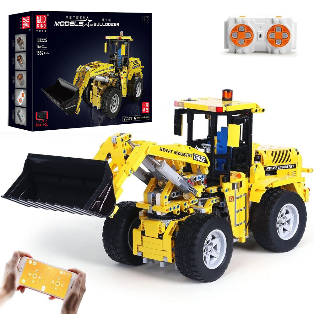 Конструктор Mould King 13122S Бульдозер Wheel Loader MK2, 1582 детали, подарок на день рождения #1