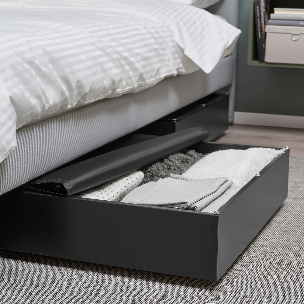 Ящик для кровати 65x70 см черный IKEA VARDO ВАРДО купить на OZON