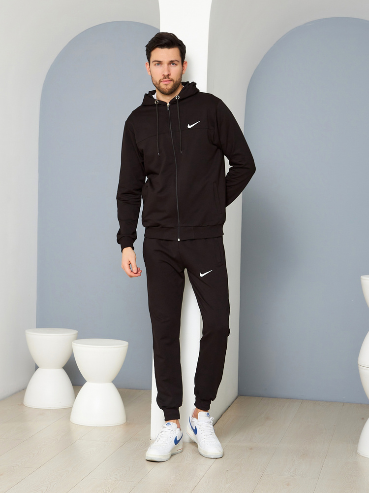Костюм спортивный Мужской Nike Повседневный брючный черный, размер 56 ...