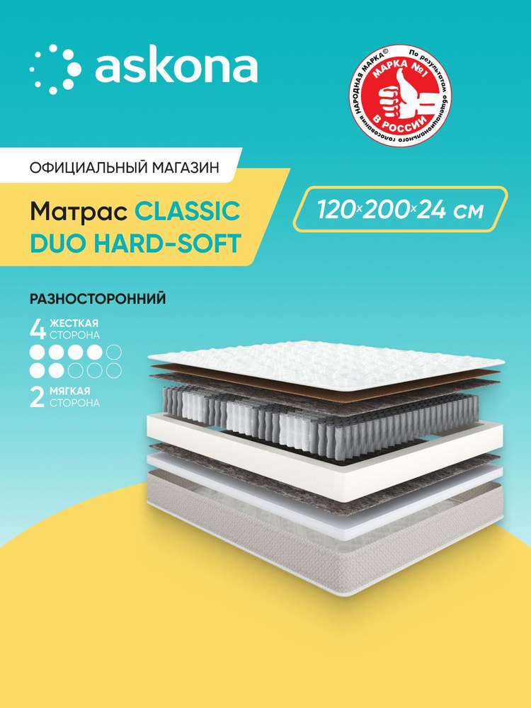 Матрас 200*120 Classic Duo Hard-Soft #1