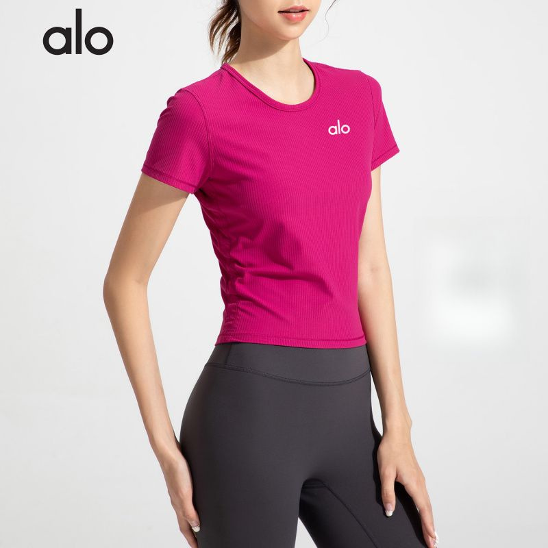 Футболка Alo Yoga Мужская футболка Alo yoga для занятий спортом и бега, охлаждающая и быстросохнущая, #1