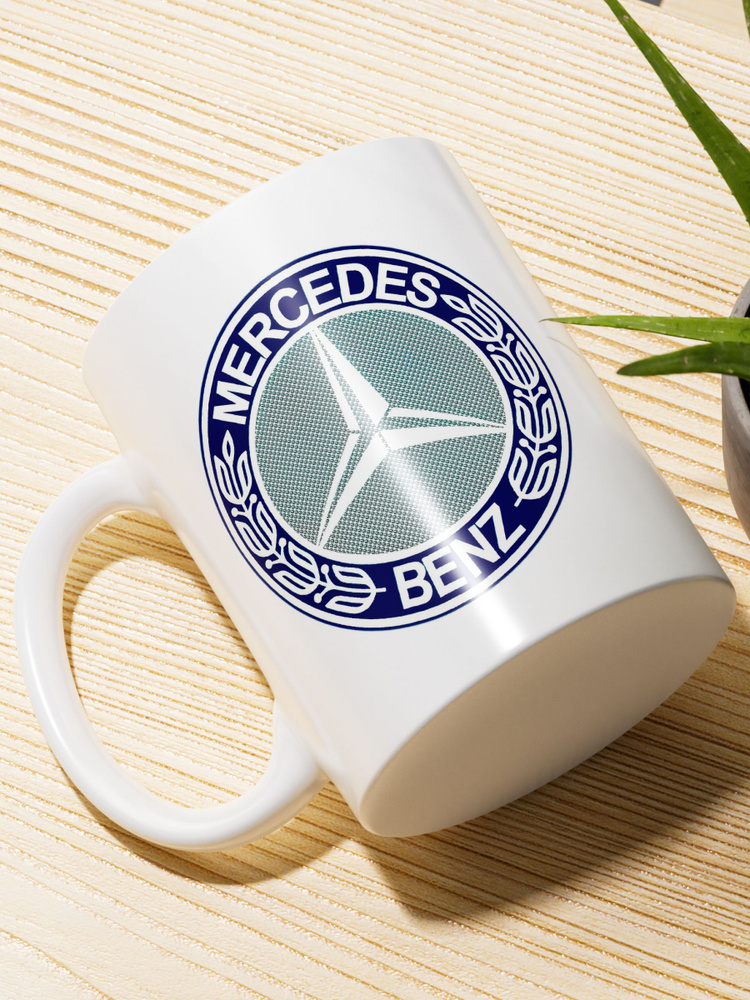 Кружка с принтом Mercedes Benz, для водителя дальнобойщика, керамическая 330 мл #1