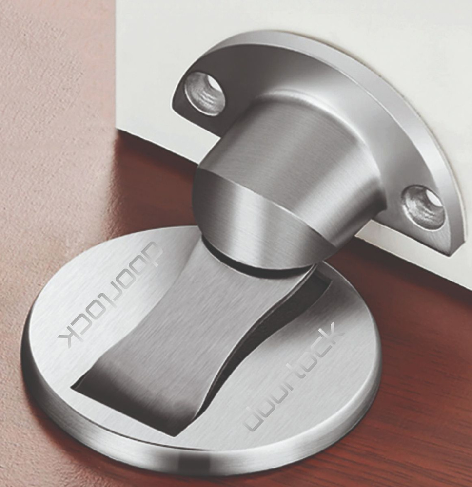 Doorlock Стоппер для двери напольный магнитный DL DS005 SS, нержавеющая сталь, 60 мм  #1