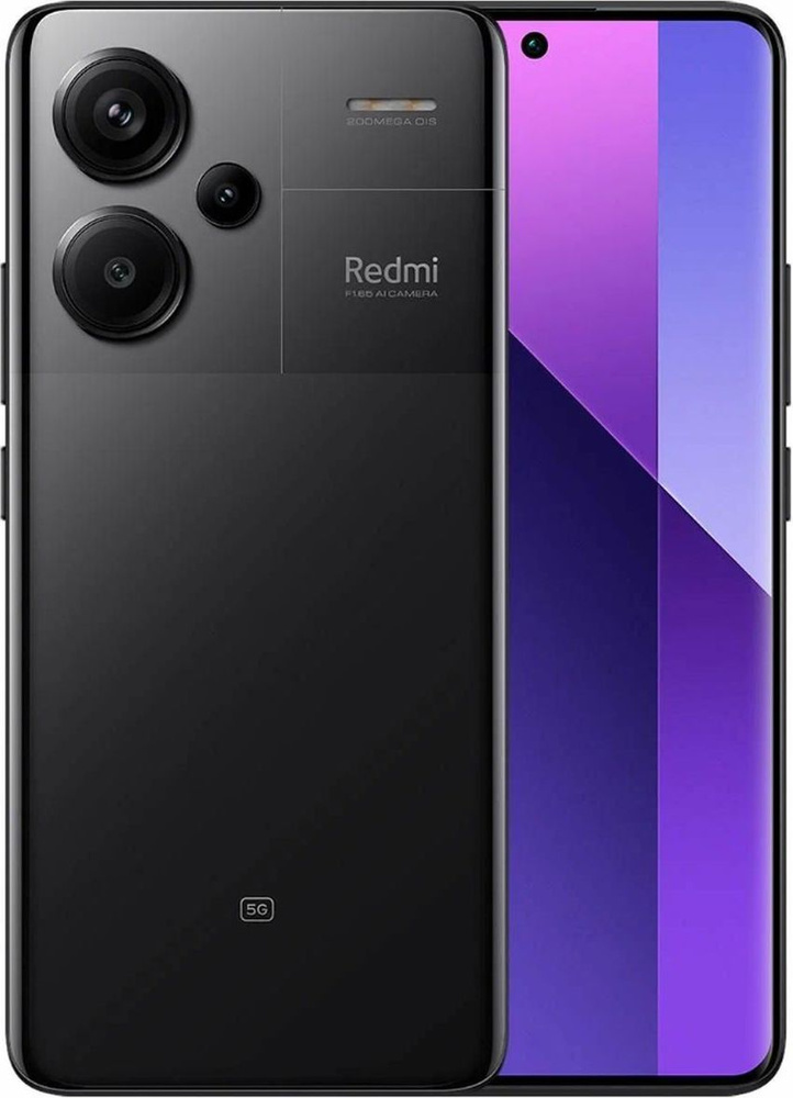 Xiaomi Смартфон Смартфон Redmi Note 13 Pro+ 5G RU Ростест (EAC) 8/256 ГБ, Nano-SIM, черный #1