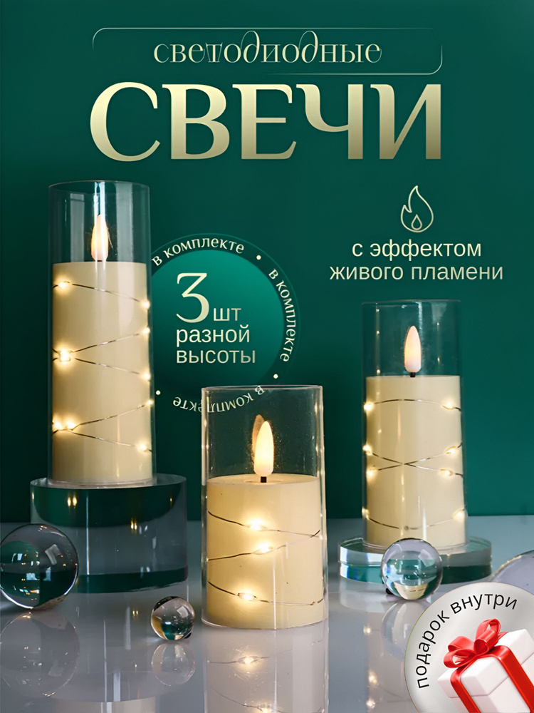 Свечи светодиодные, мерцающие #1