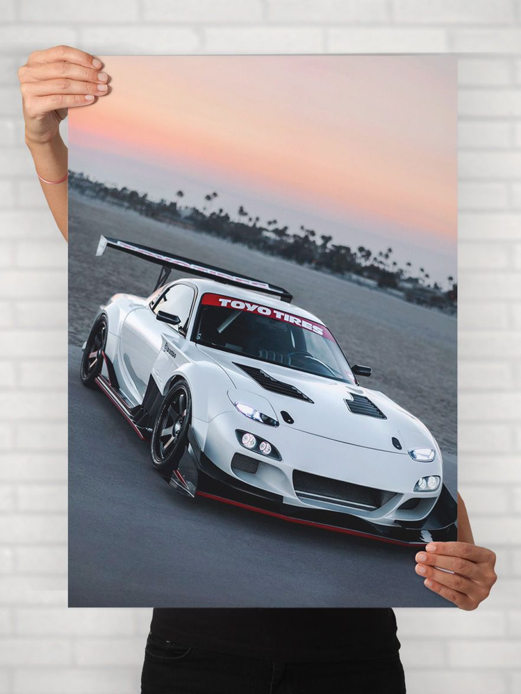 Плакат на стену для интерьера Легенды Авто (Мазда RX7 - Mazda RX7 3) - Постер по машине формата A1 (61x84 #1